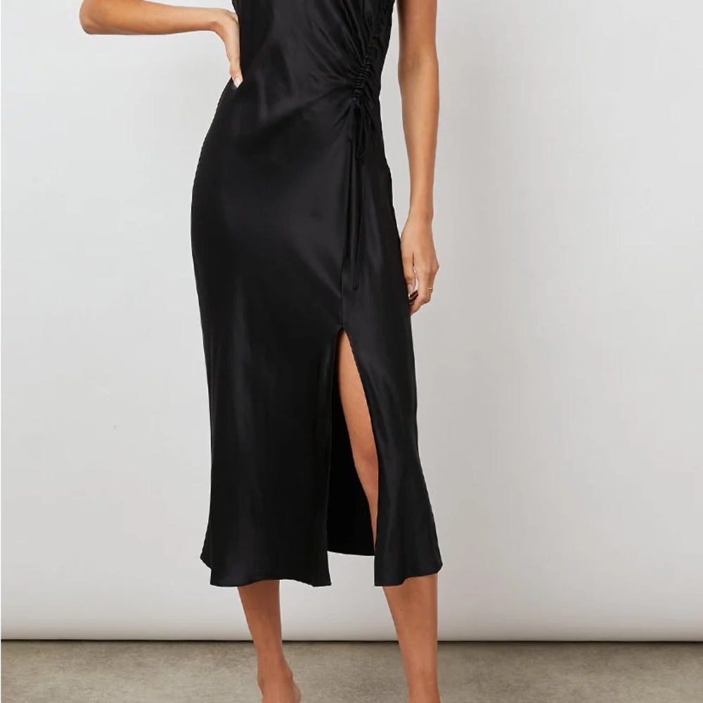 Rails Black Satin Slip Dress, worn once